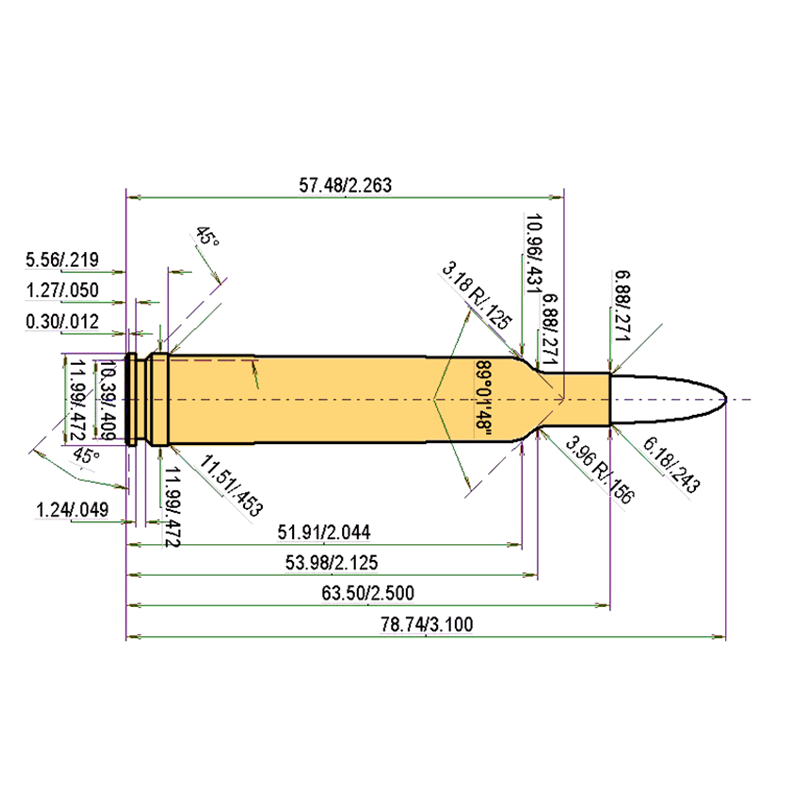 .240 Weath. Mag. Catridge Dimensions