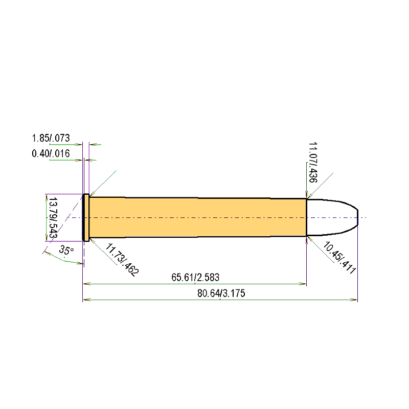 .405 Win. Catridge Dimensions