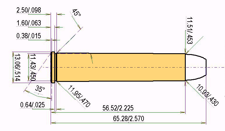 .444 Marlin Catridge Dimensions