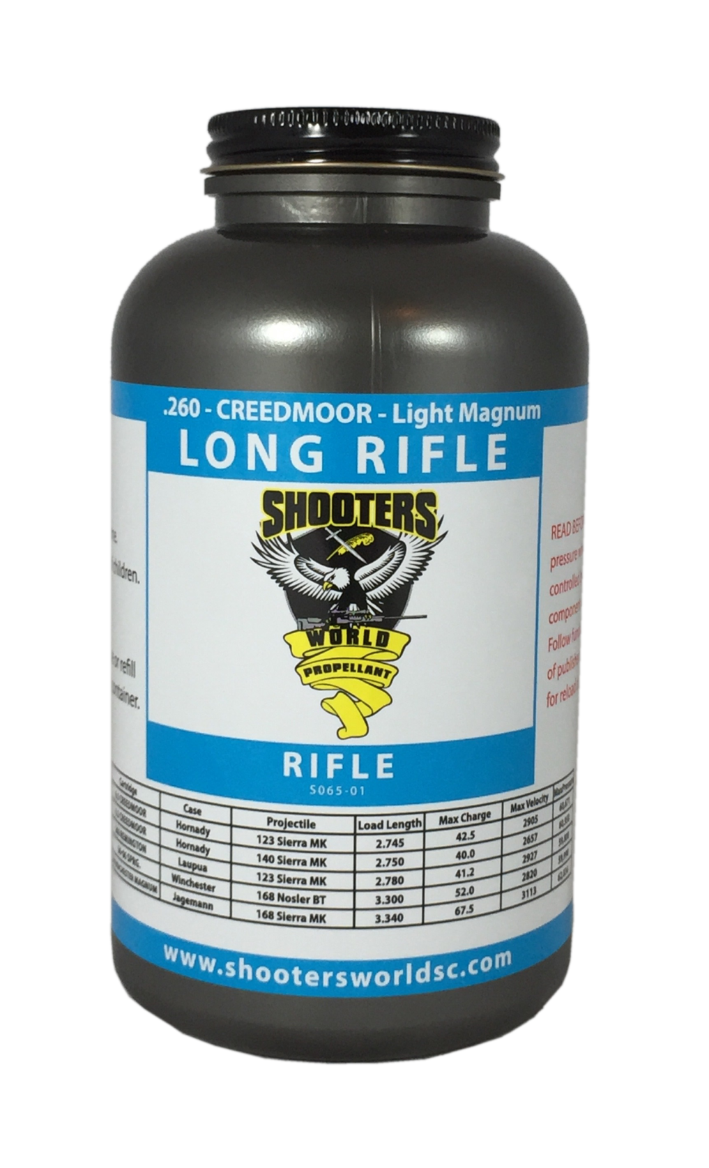 Shooters World Long Rifle Powder Load Data