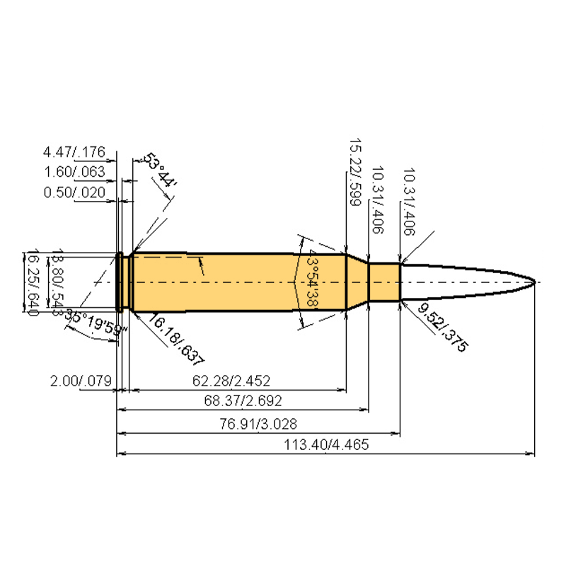 375 Monolithic Copper Bullet- 375 Cheytac, 375 Big Baer, 375