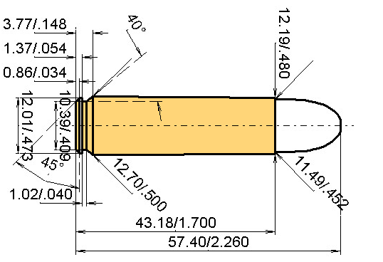 .450 Bushmaster Catridge Dimensions