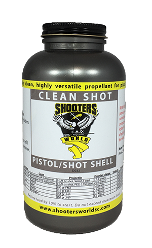 Shooters World Clean Shot Powder Load Data