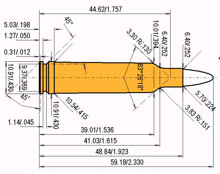 .224 Weath. Mag. Catridge Dimensions