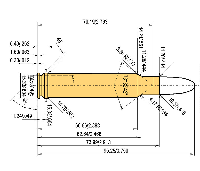 .416 Weath. Mag. Catridge Dimensions