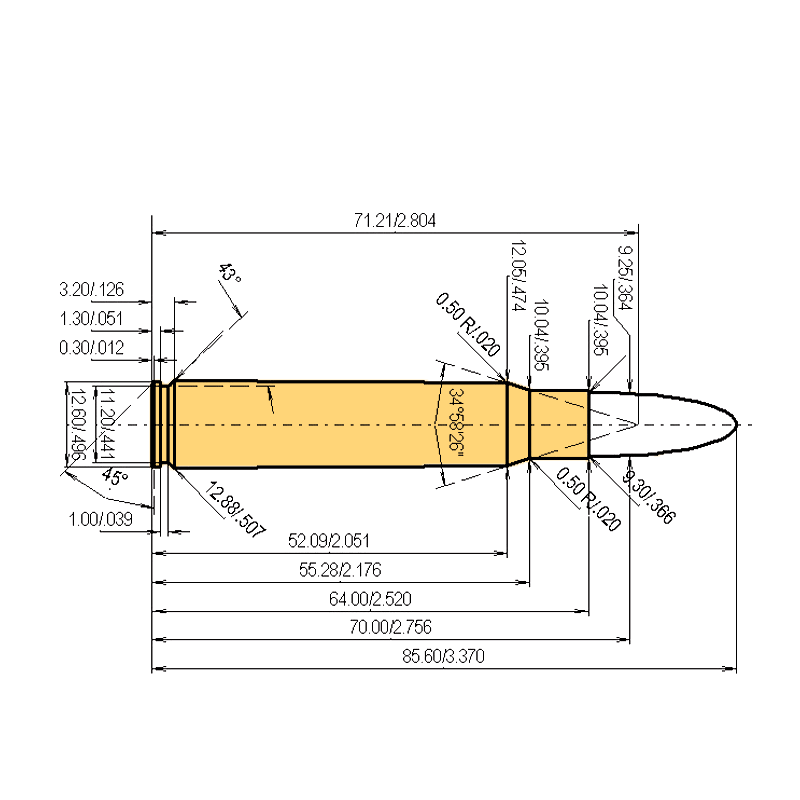 9.3 x 64 Brenneke Catridge Dimensions