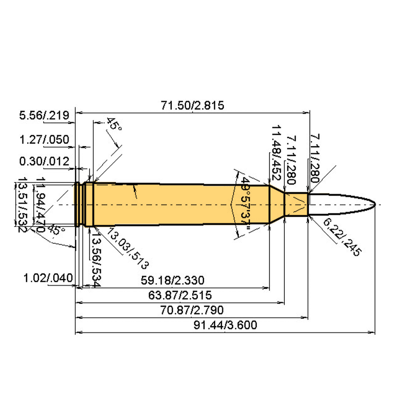 .244 H&H Mag. Catridge Dimensions