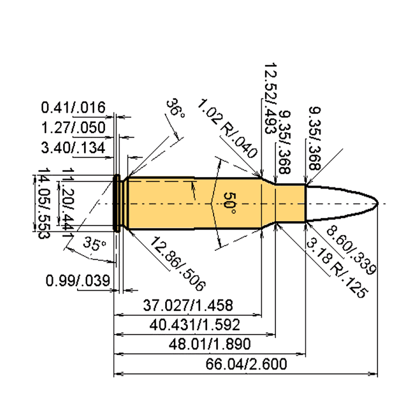 .338 Marlin Express Catridge Dimensions