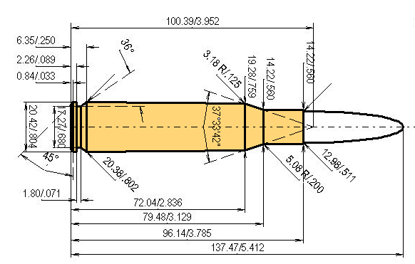 .510 DTC Catridge Dimensions