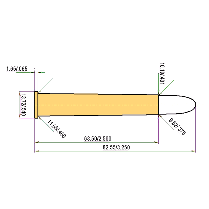 .375 Fl N.E. 2 1/2 Catridge Dimensions