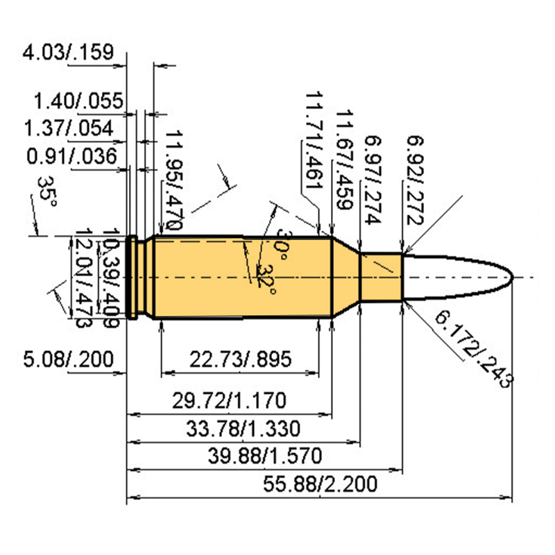 Loads for 6 mm B.R. Rem. with .243 | 75gr | Speer Hollow Point bullet
